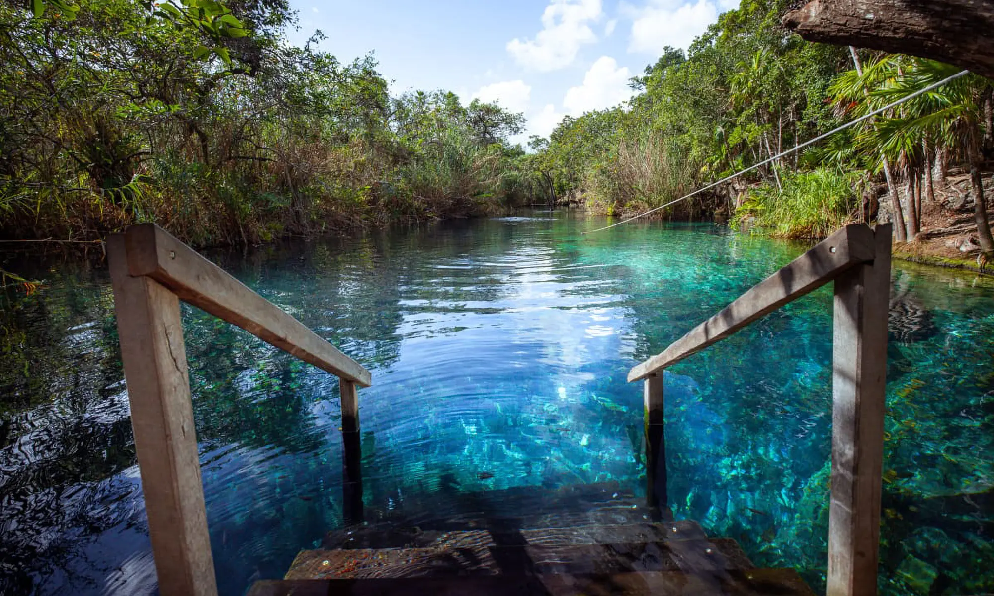 Mayan Blue Cenote entrance